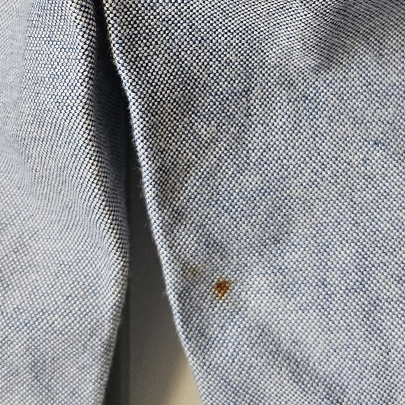 J. Crew Factory Blue Chambray Cropped 100% Cotton Preppy Trouser Pants, Size 00 - Picture 9 of 9